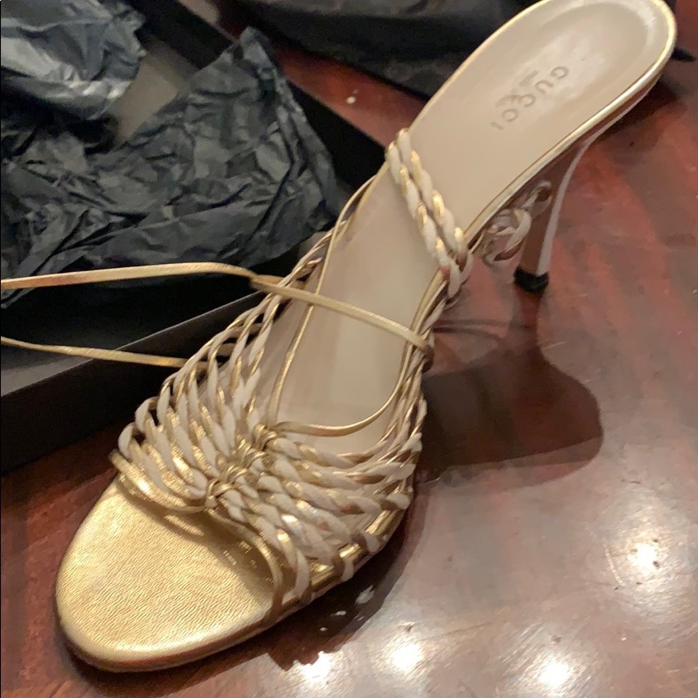 Gucci wrap ankle heel